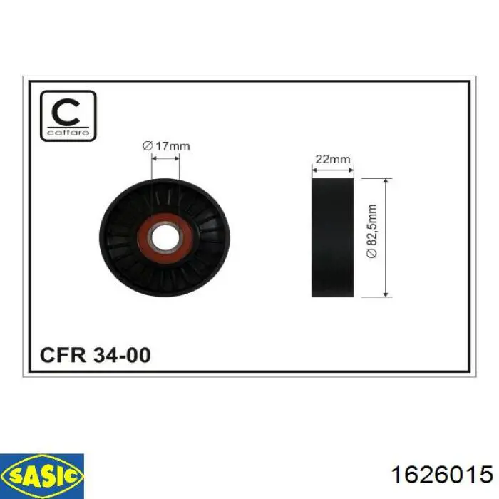 162601-5 Sasic tensor de correa, correa poli v