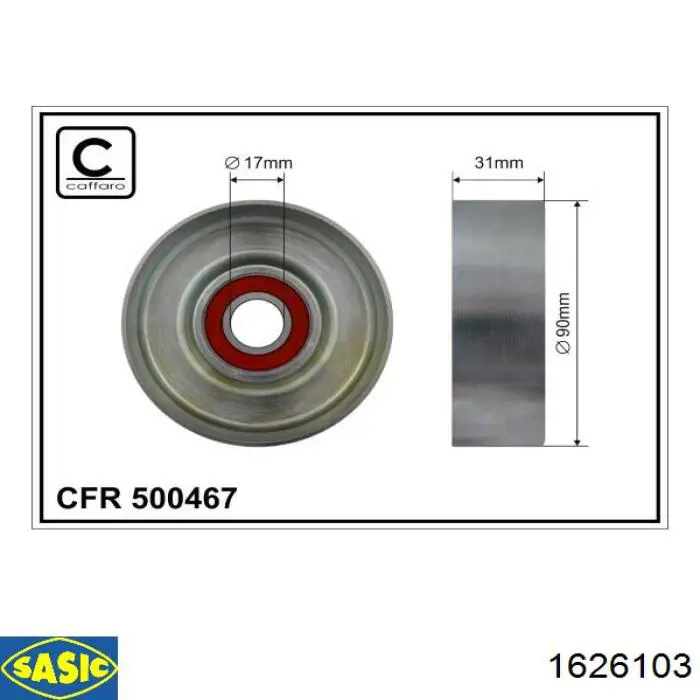 1626103 Sasic tensor de correa, correa poli v