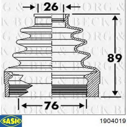 Fuelle de semieje delantero interior 7701209474 Renault (RVI)