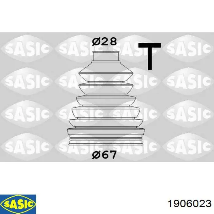 1906023 Sasic fuelle, árbol de transmisión delantero interior