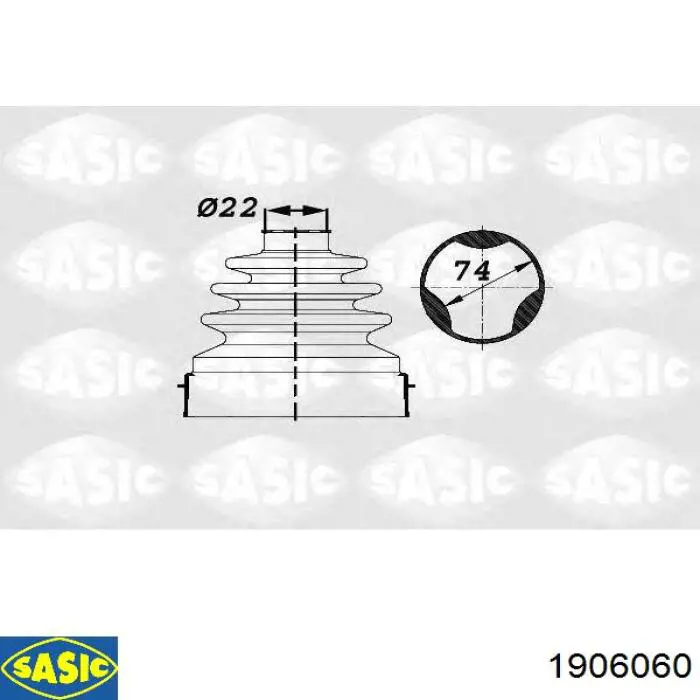 Comprar 1906060 Sasic Fuelle de semieje delantero interior