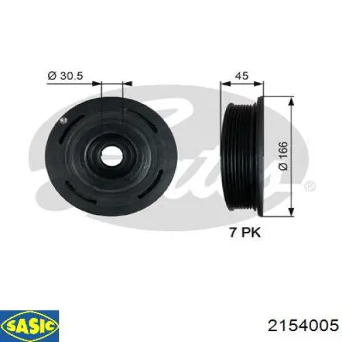 Comprar 2154005 Sasic La polea del cigüeñal