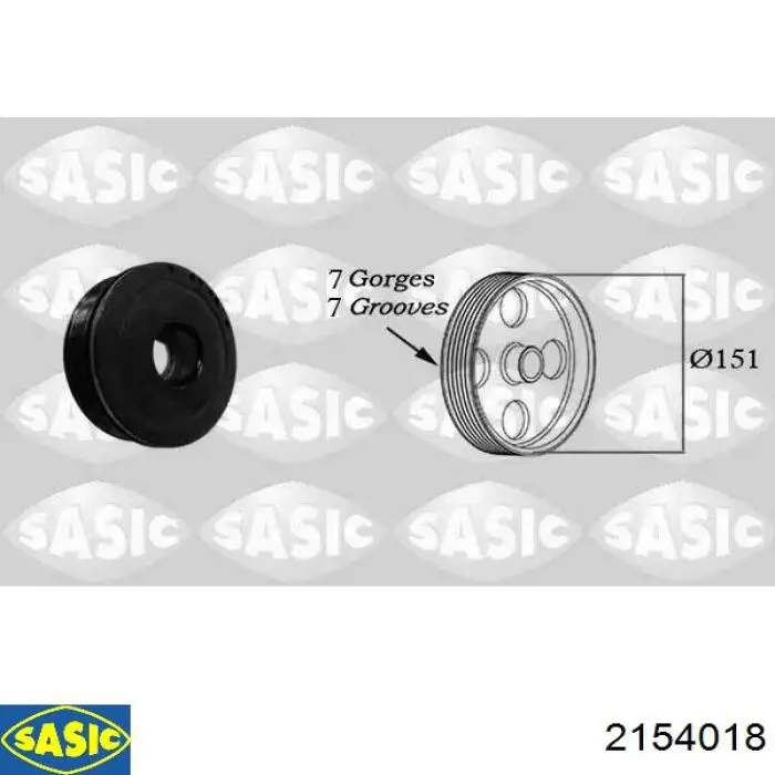 Comprar 2154018 Sasic La polea del cigüeñal