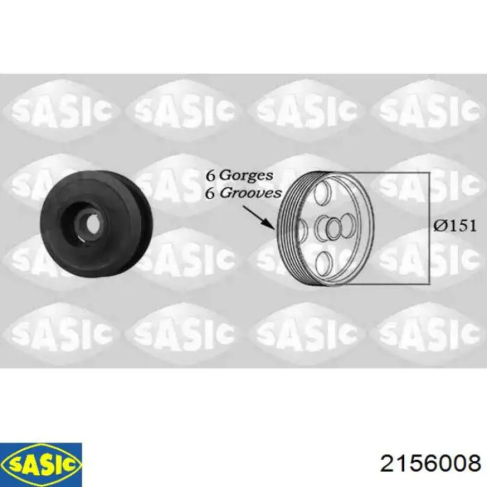 Comprar 2156008 Sasic La polea del cigüeñal