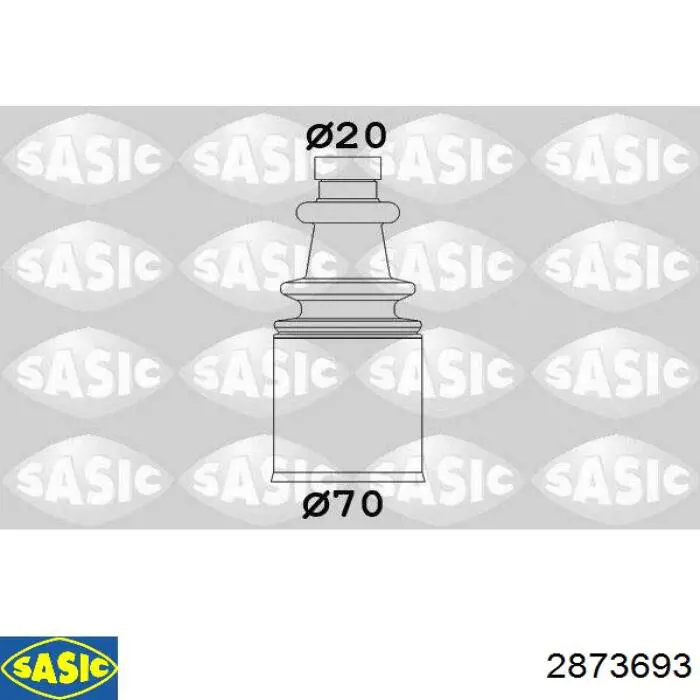 2873693 Sasic fuelle, árbol de transmisión delantero interior