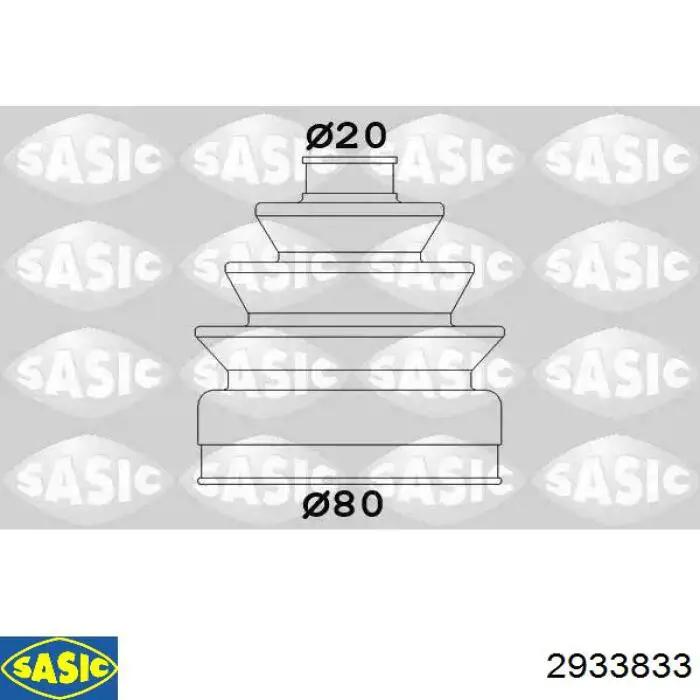 Fuelle, palier delantero exterior Sasic 2933833 precio, desde 4,57 EUR