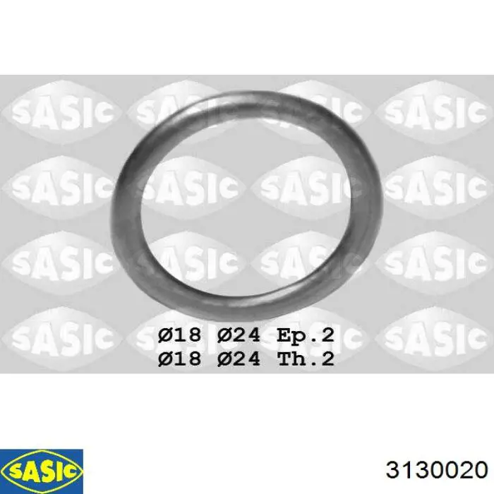 3130020 Sasic junta, tapón roscado, colector de aceite