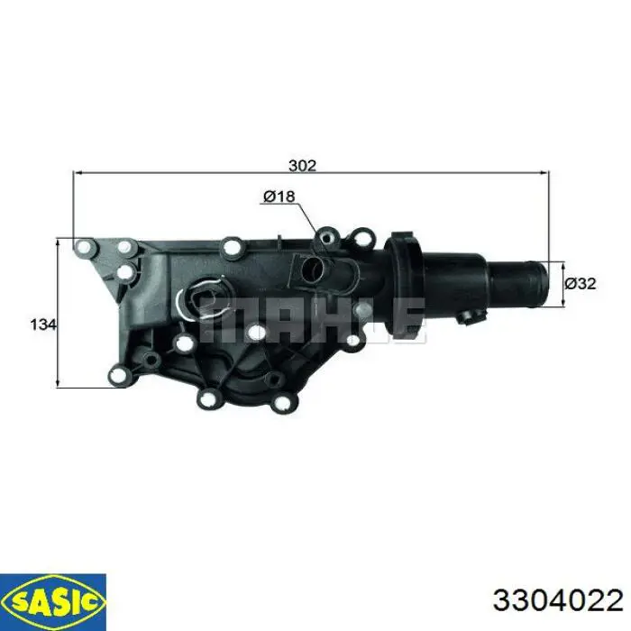 Carcasa del termostato Sasic 3304022 precio, desde 40,73 EUR