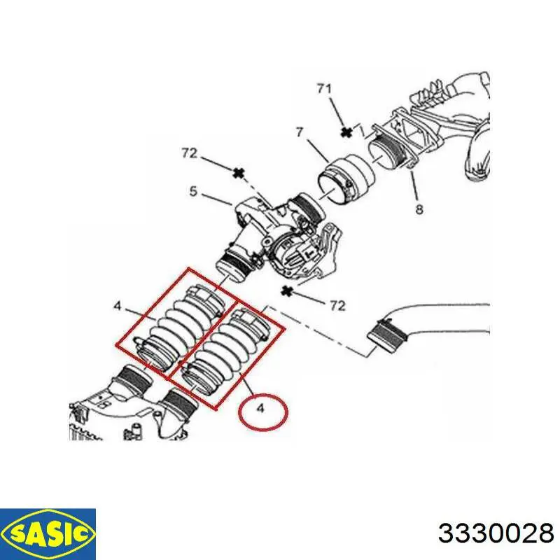 Comprar 00000382GK Peugeot/Citroen Tubo intercooler