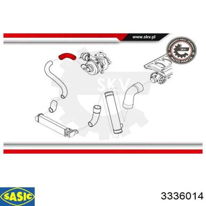 Tubo de salida de aire del turbocompresor HS1234 Starline