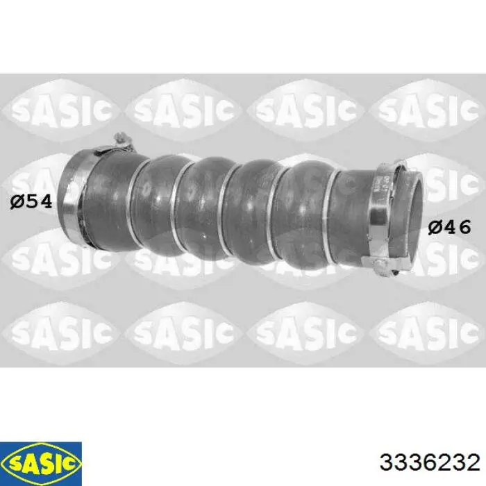 3336232 Sasic tubo flexible de aire de sobrealimentación inferior izquierdo