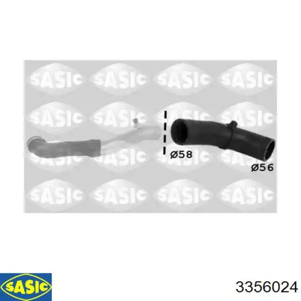 3356024 Sasic tubo flexible de aire de sobrealimentación superior izquierdo
