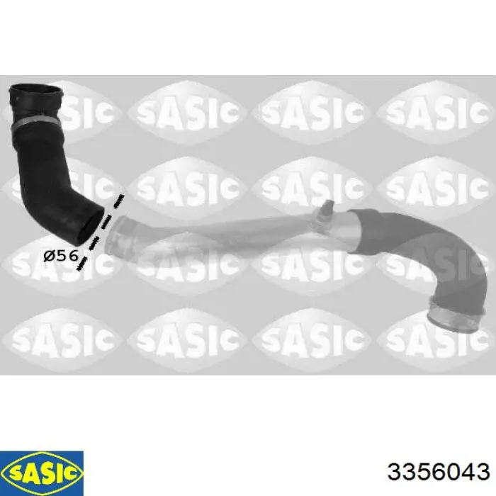 3356043 Sasic tubo flexible de aire de sobrealimentación superior izquierdo