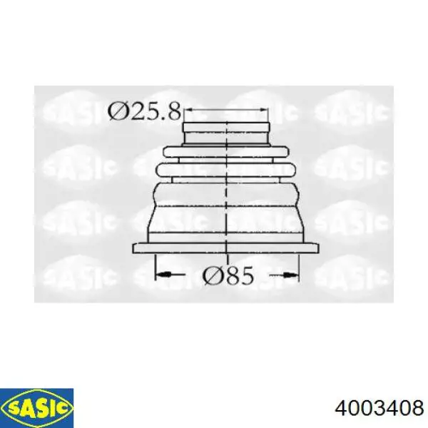 Comprar 4003408 Sasic Fuelle, junta homocinética interna izquierda del semieje delantero