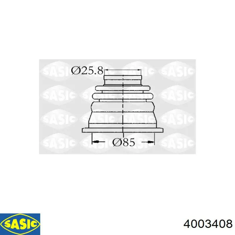 Fuelle, junta homocinética interna izquierda del semieje delantero Sasic 4003408 precio, desde 5,94 EUR