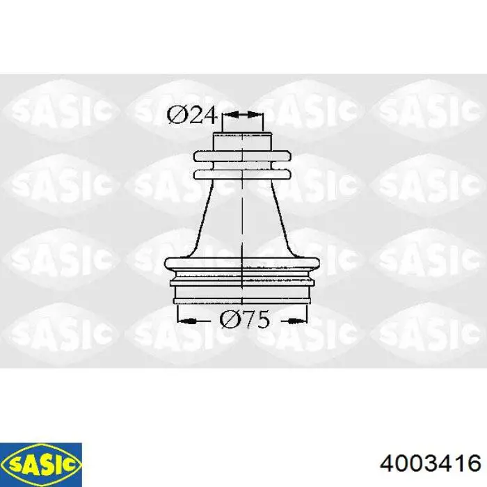 4003416 Sasic fuelle, árbol de transmisión delantero interior