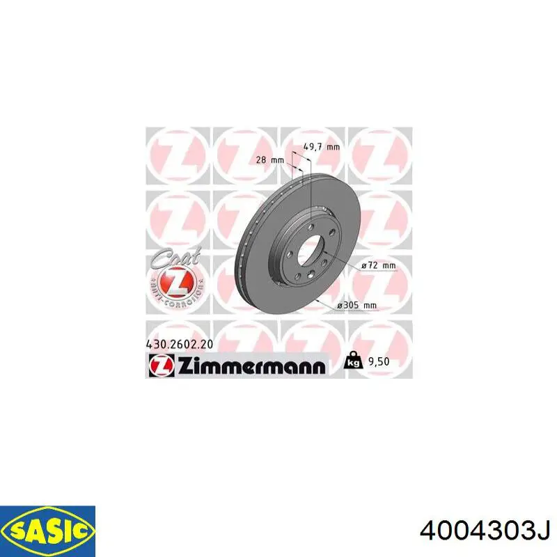 Freno de disco delantero Renault Trafic 2 FL