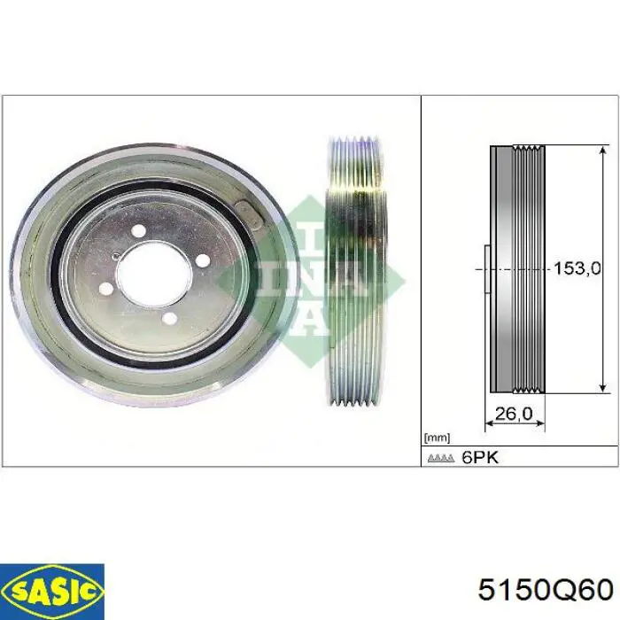 Polea de cigüeñal 2255 Fare