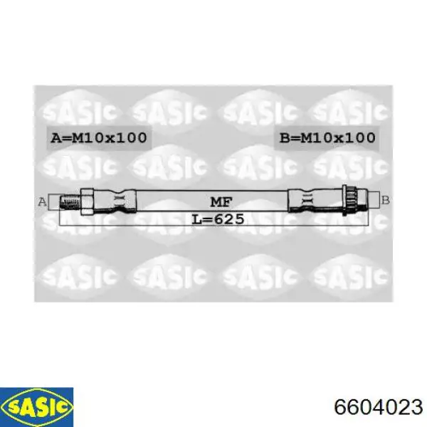 6604023 Sasic tubo flexible de frenos trasero