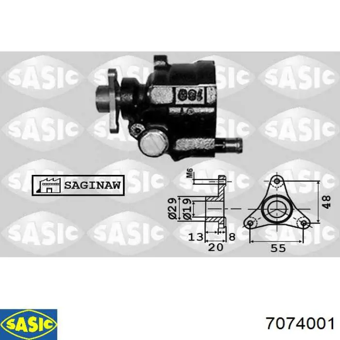 7074001 Sasic bomba hidráulica de dirección