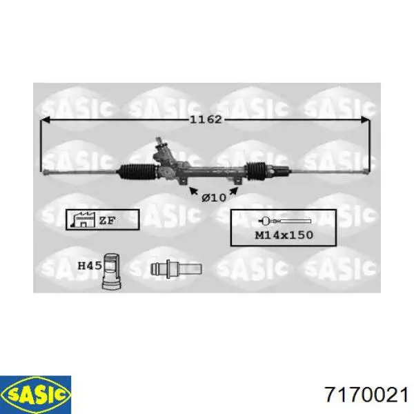 Engranaje de dirección Sasic 7170021 precio, desde 257,89 EUR