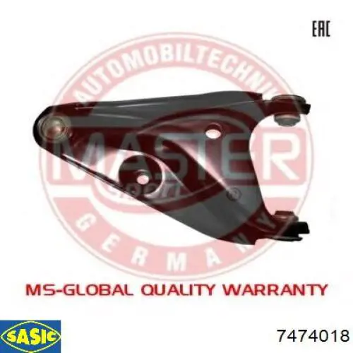 Brazo inferior izquierdo de la suspensión delantera Sasic 7474018 precio, desde 40,82 EUR