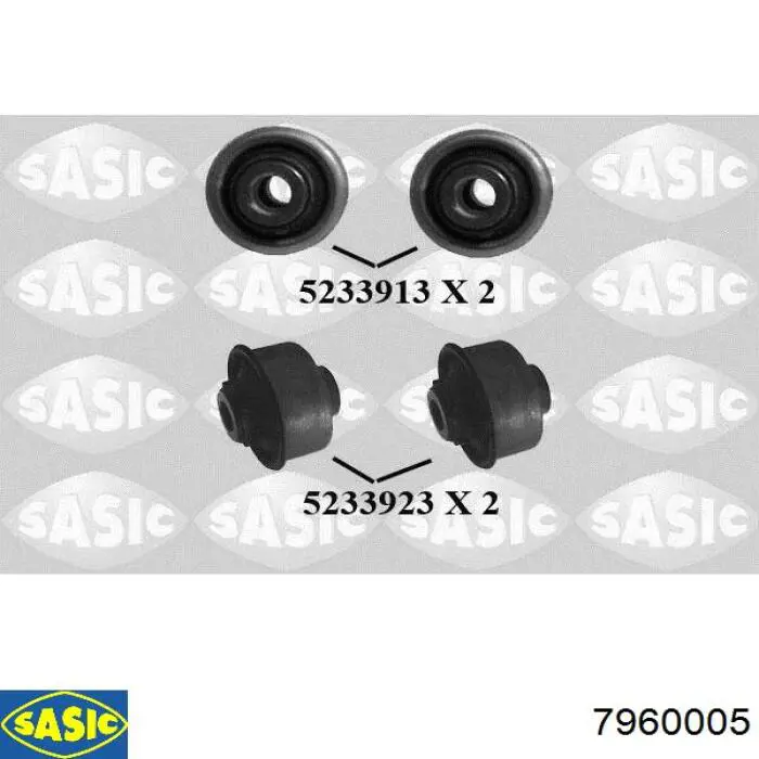Silentblock de brazo de suspensión Sasic 7960005 precio, desde 31,81 EUR
