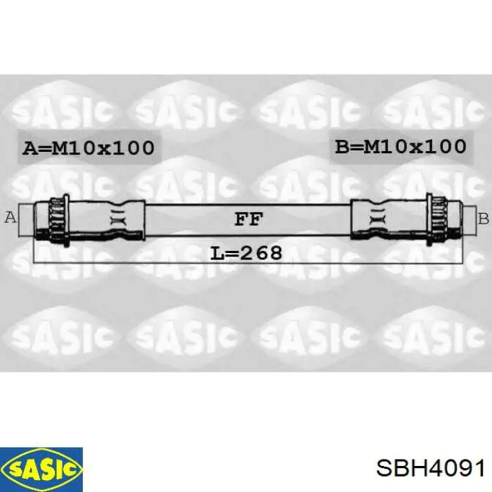 SBH4091 Sasic latiguillo de freno delantero