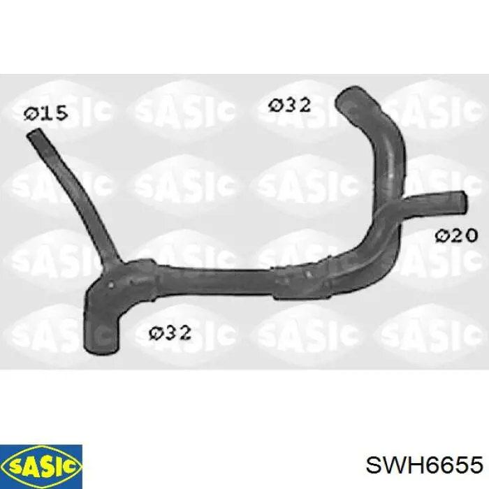 SWH6655 Sasic manguera refrigerante para radiador inferiora