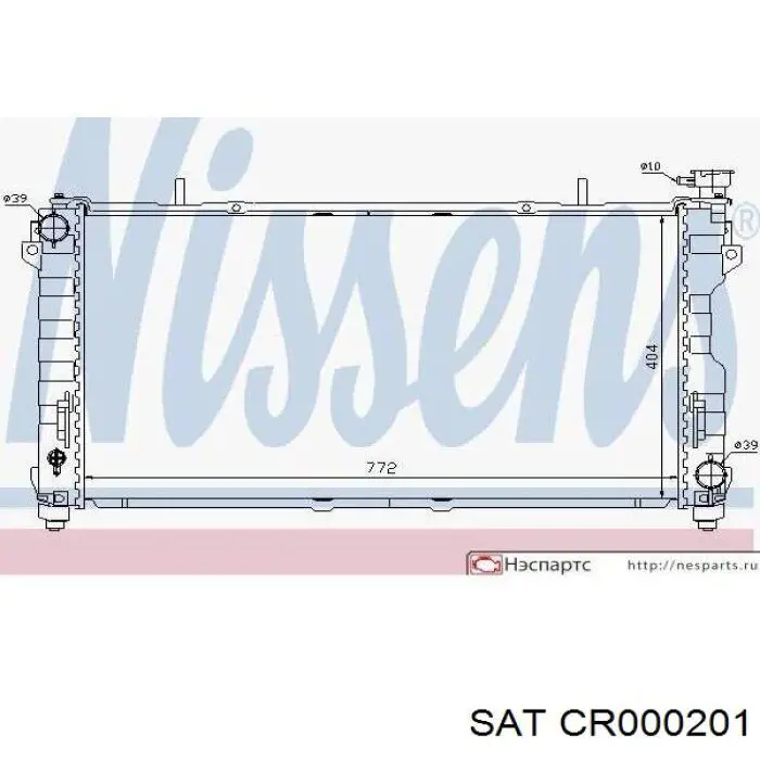 CR000201 SAT radiador refrigeración del motor