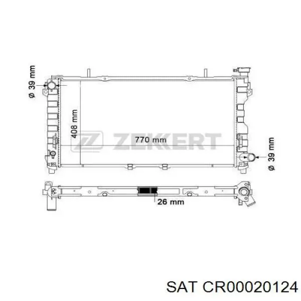 CR00020124 SAT radiador refrigeración del motor