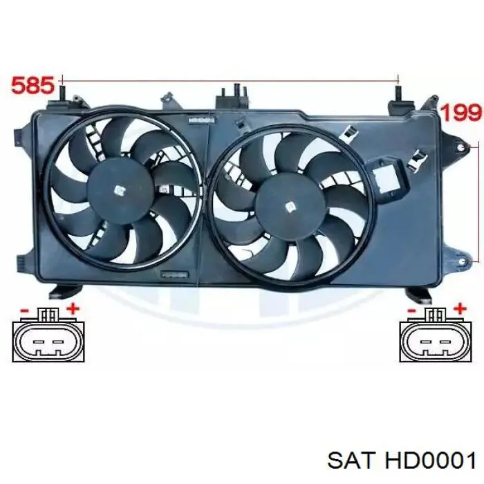 HD0001 SAT radiador refrigeración del motor