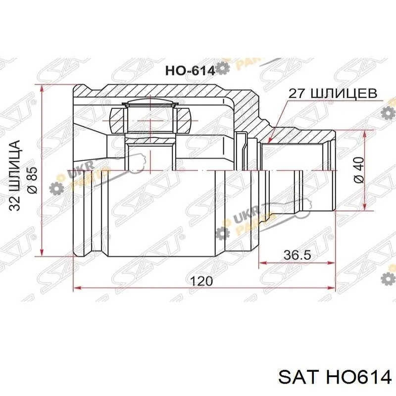 HO614 SAT junta homocinética interior delantera izquierda