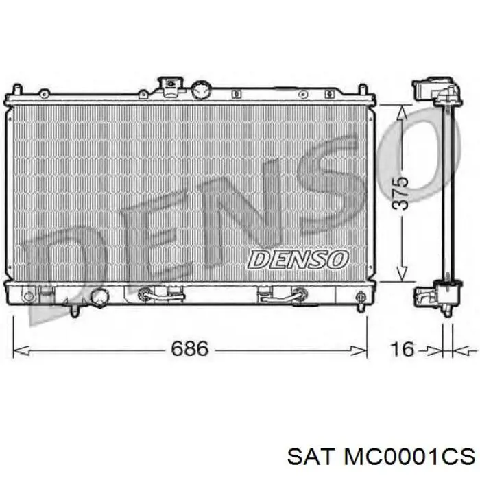 MC0001CS SAT radiador refrigeración del motor