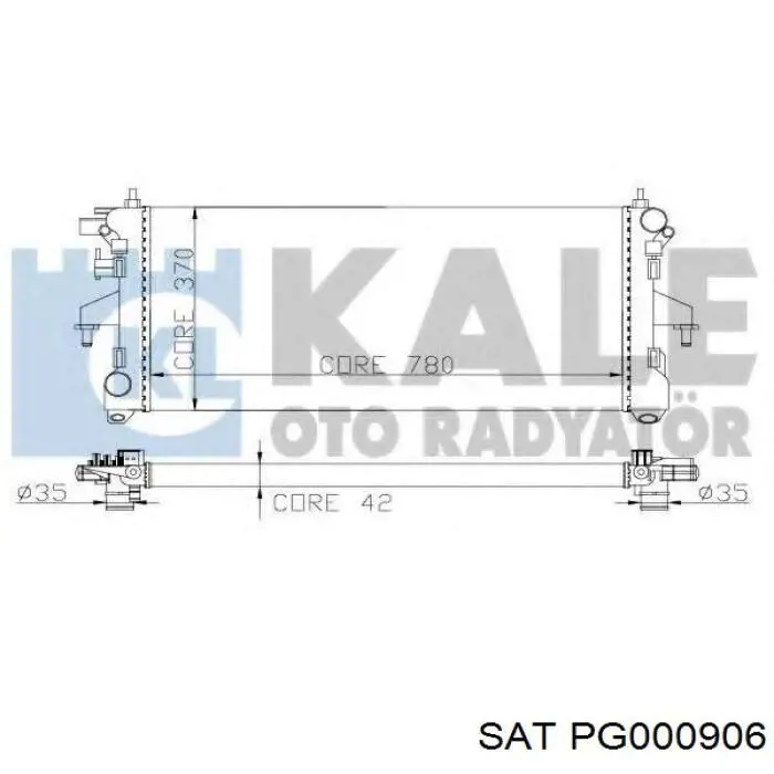 PG000906 SAT radiador refrigeración del motor