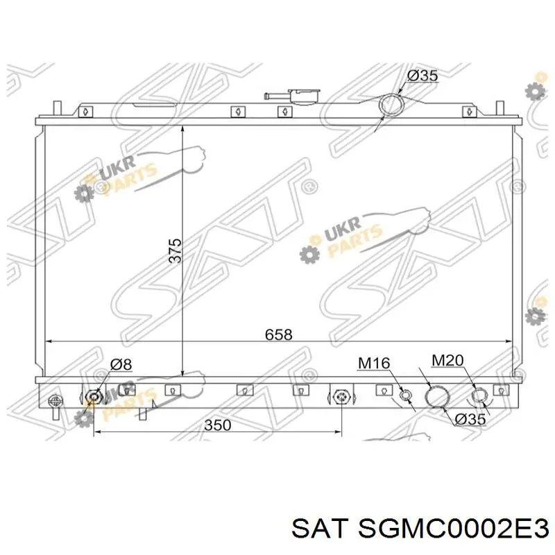 SGMC0002E3 SAT radiador refrigeración del motor