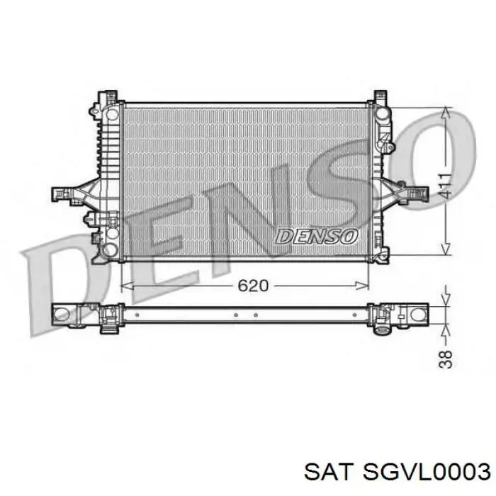 SGVL0003 SAT radiador refrigeración del motor