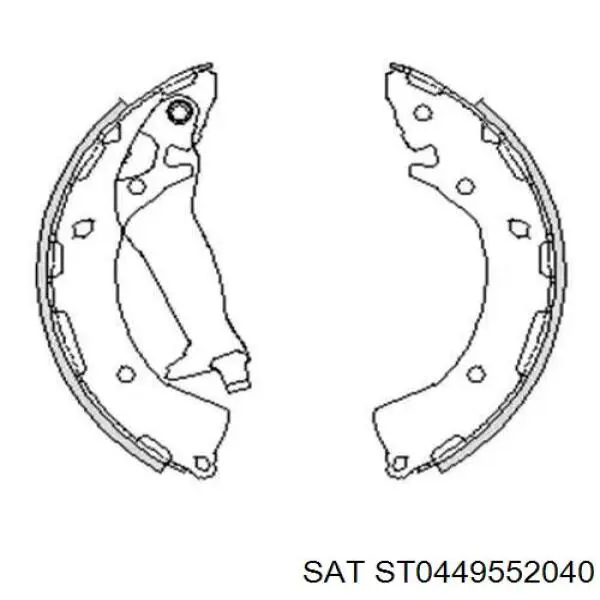 ST0449552040 SAT zapatas de frenos de tambor traseras