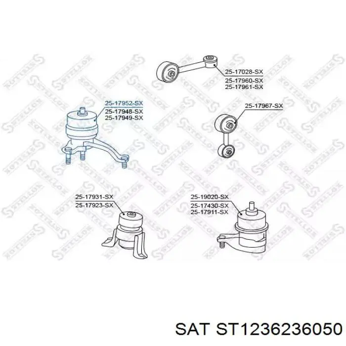 ST1236236050 SAT soporte de motor derecho