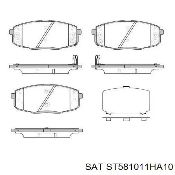 ST581011HA10 SAT pastillas de freno delanteras