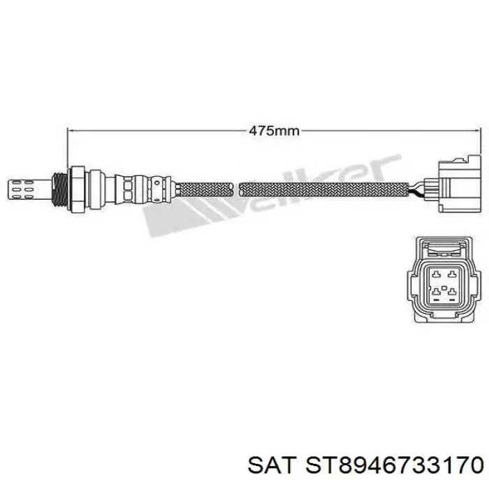 ST8946733170 SAT sonda lambda, sensor de oxígeno antes del catalizador izquierdo