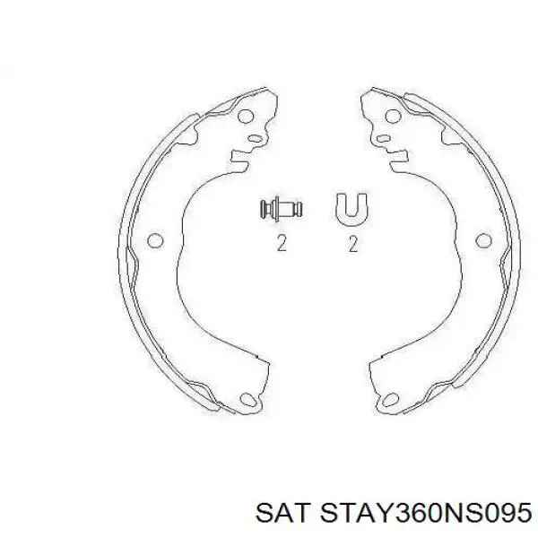 STAY360NS095 SAT zapatas de frenos de tambor traseras