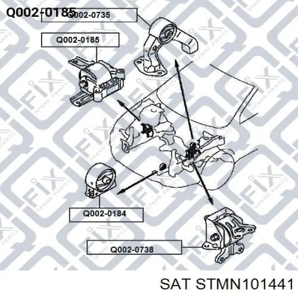 STMN101441 SAT soporte de motor derecho