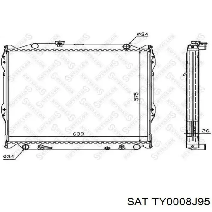 TY0008J95 SAT radiador refrigeración del motor