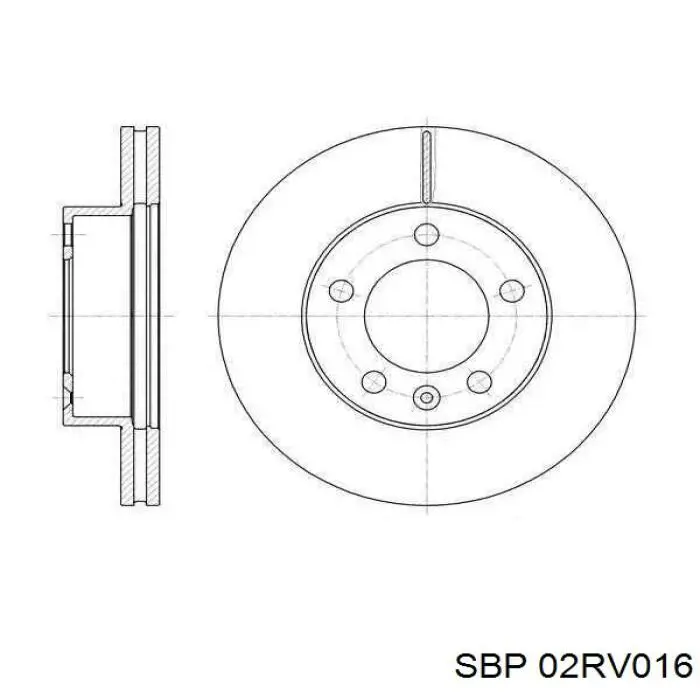 02RV016 SBP freno de disco delantero
