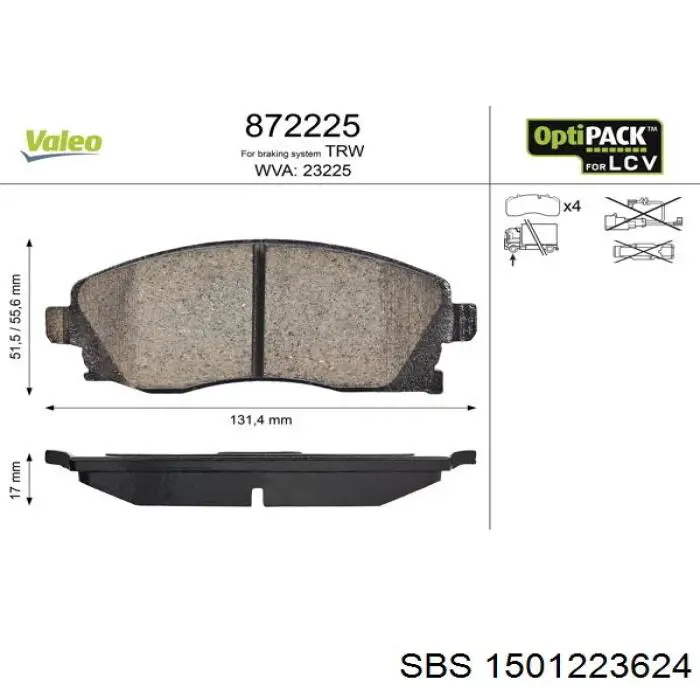 Pastillas de freno delanteras Opel Corsa F08, F68