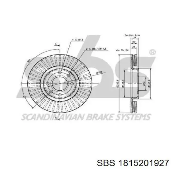 Freno de disco delantero Citroen C4 UD
