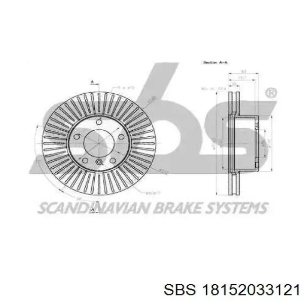 18152033121 SBS freno de disco delantero