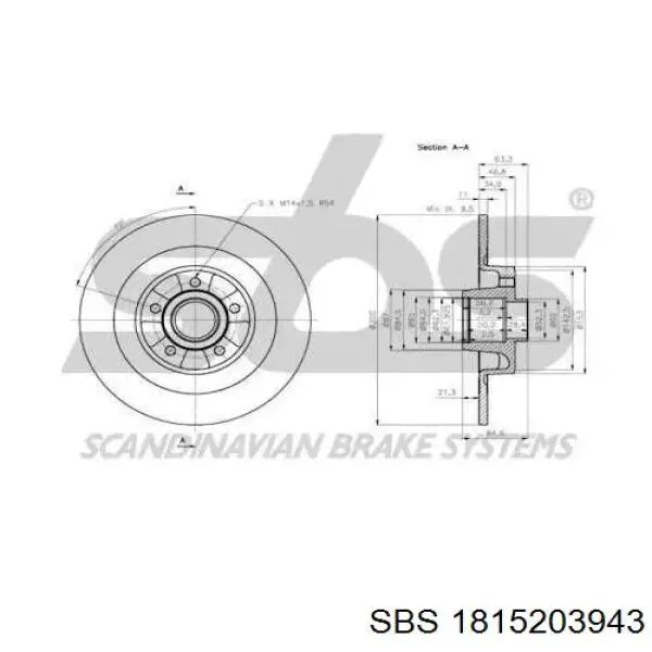 Disco de freno trasero Renault Espace 4 JK0