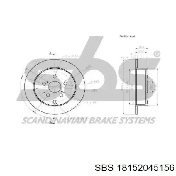 Disco de freno trasero Toyota Prius NHW20